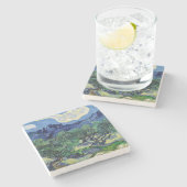 Vincent van Gogh - Olijfbomen met de Alpilles Stenen Onderzetter (Zijkant)