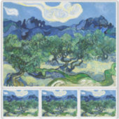 Vincent van Gogh, Olijfbomen met de Alpilles Sticker (Voorkant)