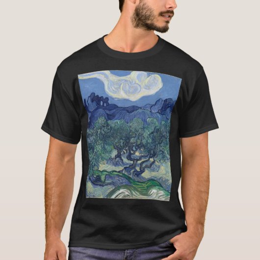 Vincent Van Gogh - Olijfbomen met de Alpilles T-shirt (Voorkant)