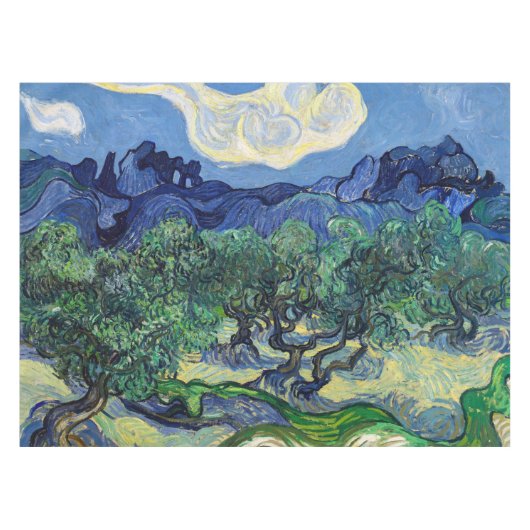 Vincent van Gogh - Olijfbomen met de Alpilles Tafelkleed (Voorkant (Horizontaal))