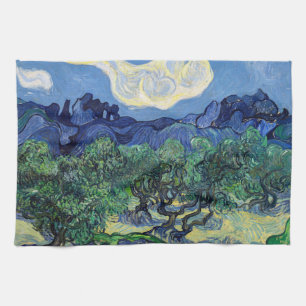 Vincent van Gogh - Olijfbomen met de Alpilles Theedoek