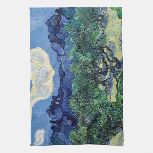 Vincent van Gogh - Olijfbomen met de Alpilles Theedoek (Verticaal)