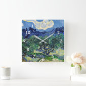 Vincent van Gogh - Olijfbomen met de Alpilles Vierkante Klok (Huis)