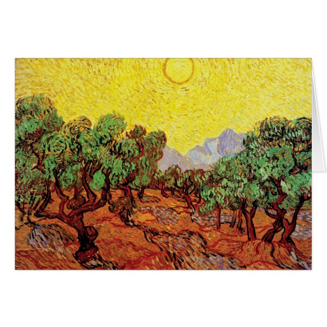 Vincent Van Gogh - Olijfbomen met gele lucht (Voorkant Horizontaal)