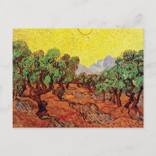 Vincent Van Gogh - Olijfbomen met gele lucht Briefkaart