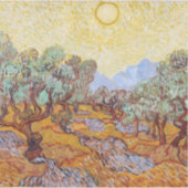 Vincent Van Gogh - Olijfbomen met Yellow Sky Sticker (Voorkant)