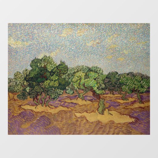 Vincent van Gogh - Olijfbomen Raamsticker (Vel)
