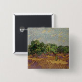 Vincent van Gogh - Olijfbomen Vierkante Button 5,1 Cm (Voorkant /achterkant)