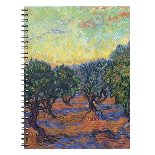 Vincent Van Gogh Olijfboomgaard Impressionisme Kun Notitieboek (Voorkant)