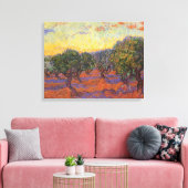 Vincent van Gogh - Olijfboomgaard, oranje lucht Canvas Afdruk (Insitu (Woonkamer))