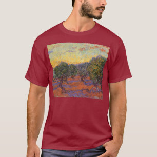 Vincent van Gogh - Olijfboomgaard, oranje lucht T-shirt