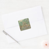Vincent Van Gogh | Olijfboomgaard Vierkante Sticker (Envelop)