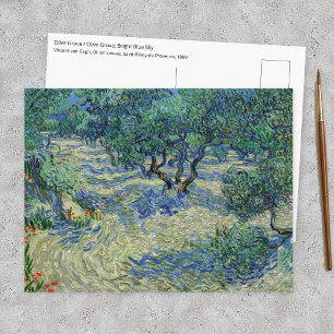 Vincent van Gogh - Olijfgaard: Helderblauwe lucht Briefkaart