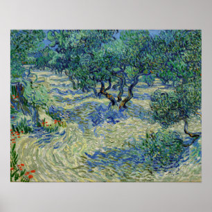 Vincent van Gogh - Olijfgaard: Helderblauwe Lucht Poster