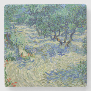 Vincent van Gogh - Olijfgaard: Helderblauwe lucht Stenen Onderzetter
