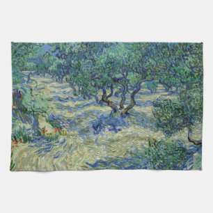 Vincent van Gogh - Olijfgaard: Helderblauwe Lucht Theedoek