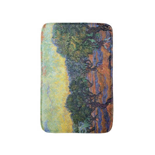 Vincent van Gogh Olijfgaard Impressionisme Kunst Badmat (Voorkant Verticaal)