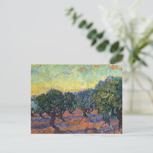 Vincent van Gogh Olijfgaard Impressionisme Kunst Briefkaart (Staand voorkant)