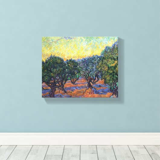 Vincent van Gogh Olijfgaard Impressionisme Kunst Canvas Afdruk (Insitu (Houten vloer))
