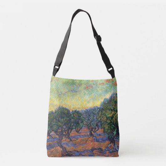 Vincent van Gogh Olijfgaard Impressionisme Kunst Crossbody Tas (Achterkant)