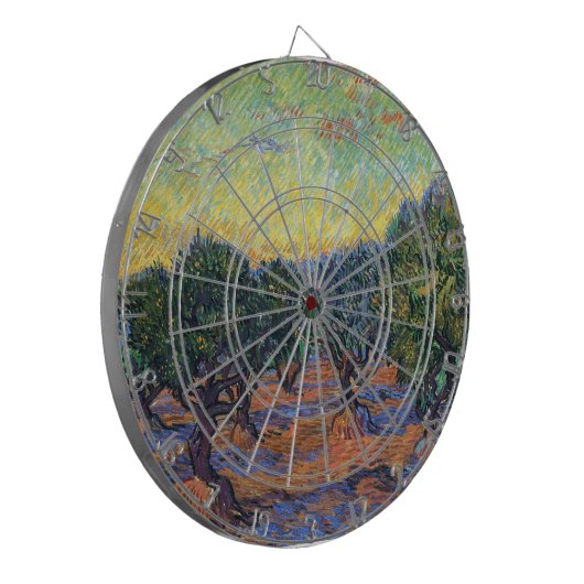 Vincent van Gogh Olijfgaard Impressionisme Kunst Dartbord (Voorkant Links)
