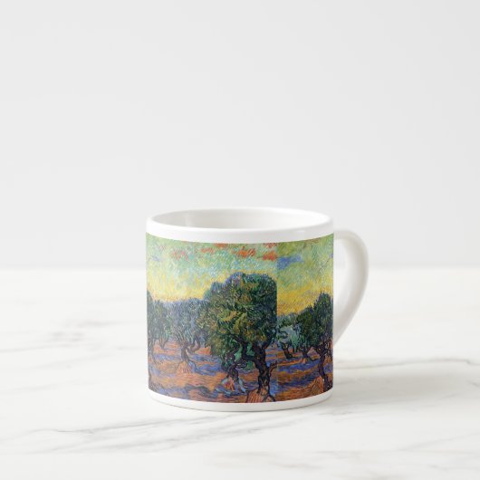 Vincent van Gogh Olijfgaard Impressionisme Kunst Espresso Kop (Voorkant rechts)
