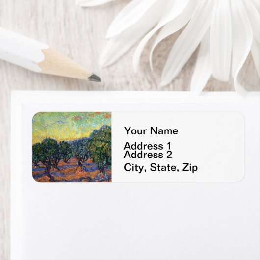 Vincent van Gogh Olijfgaard Impressionisme Kunst Etiket (Insitu)
