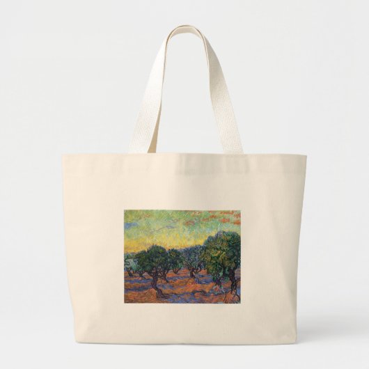 Vincent van Gogh Olijfgaard Impressionisme Kunst Grote Tote Bag (Voorkant)