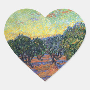 Vincent Van Gogh Olijfgaard Impressionisme Kunst Hart Sticker