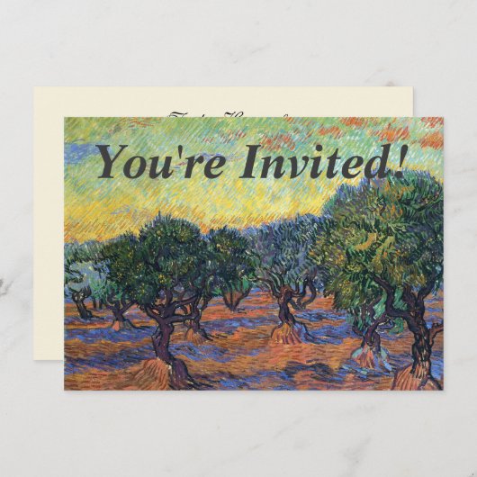 Vincent van Gogh Olijfgaard Impressionisme Kunst Kaart (Voorkant / Achterkant)