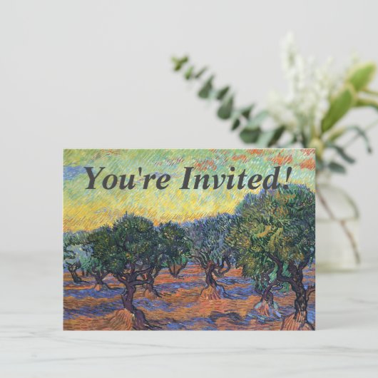 Vincent van Gogh Olijfgaard Impressionisme Kunst Kaart (Staand voorkant)