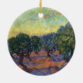 Vincent van Gogh Olijfgaard Impressionisme Kunst Keramisch Ornament (Achterkant)