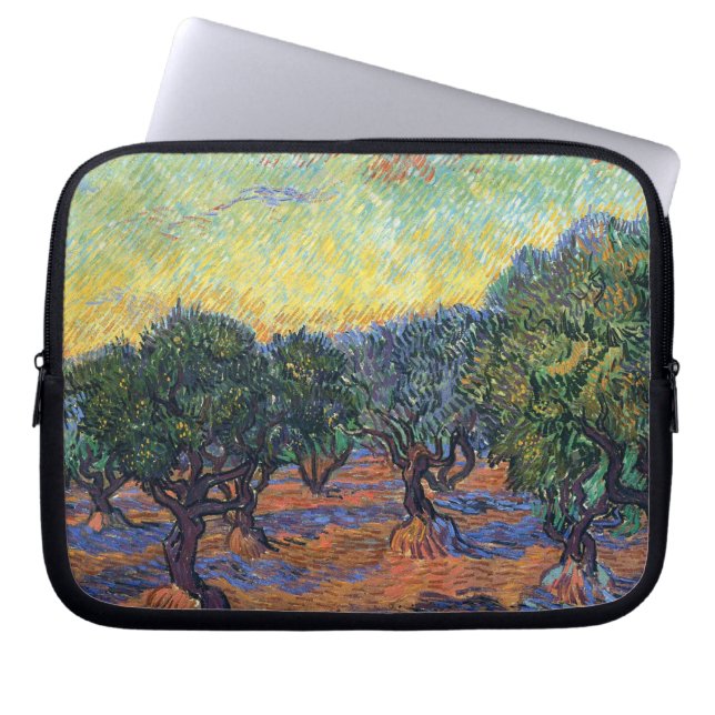 Vincent van Gogh Olijfgaard Impressionisme Kunst Laptop Sleeve (Voorkant)