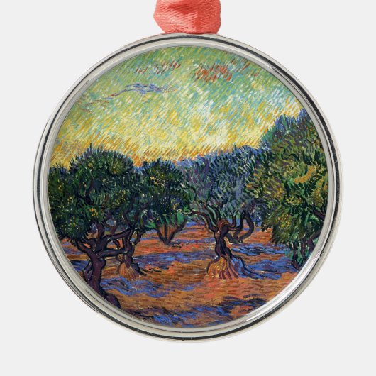 Vincent van Gogh Olijfgaard Impressionisme Kunst Metalen Ornament (Voorkant)