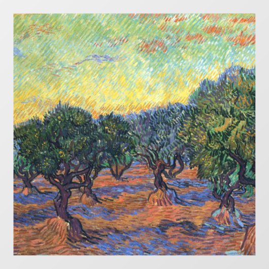 Vincent Van Gogh Olijfgaard Impressionisme Kunst Raamsticker (Vel)