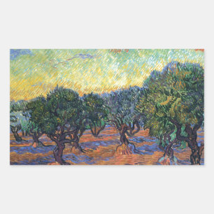 Vincent Van Gogh Olijfgaard Impressionisme Kunst Rechthoekige Sticker