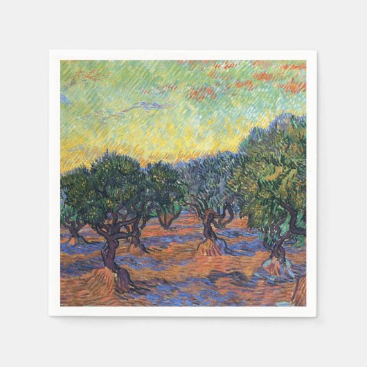 Vincent Van Gogh Olijfgaard Impressionisme Kunst Servet (Voorkant)