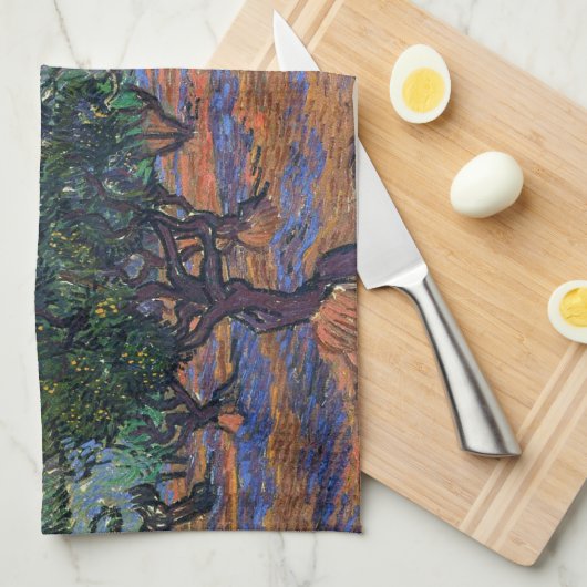 Vincent van Gogh Olijfgaard Impressionisme Kunst Theedoek (Quarter Fold)