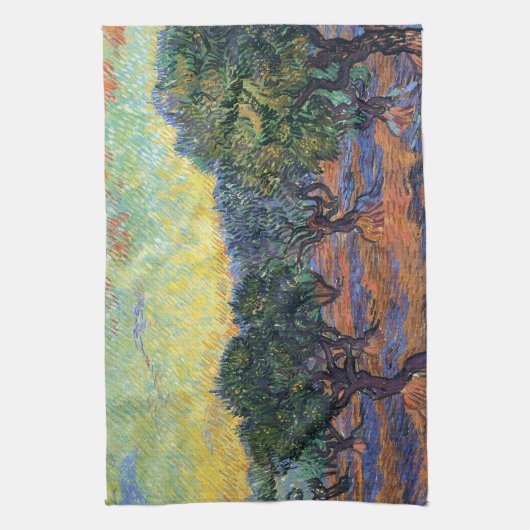 Vincent van Gogh Olijfgaard Impressionisme Kunst Theedoek (Verticaal)