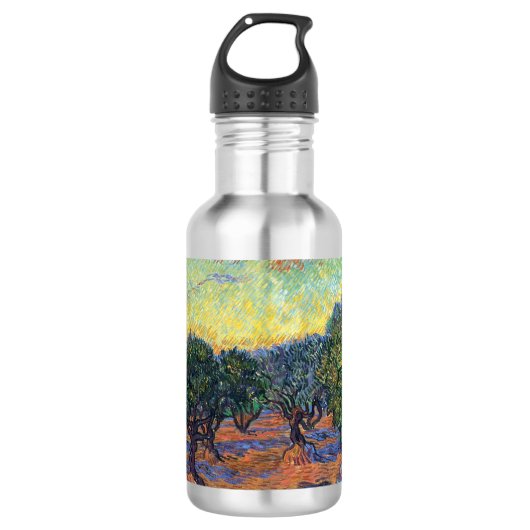 Vincent Van Gogh Olijfgaard Impressionisme Kunst Waterfles (Voorkant)