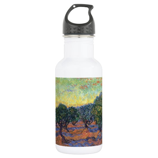 Vincent Van Gogh Olijfgaard Impressionisme Kunst Waterfles (Voorkant)