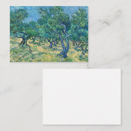 Vincent van Gogh - Olijfgaard Notitiekaartje (Voorkant / Achterkant)