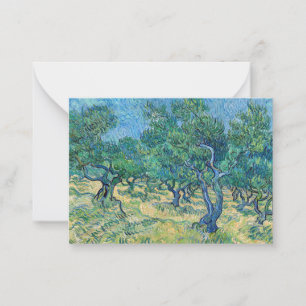 Vincent van Gogh - Olijfgaard Notitiekaartje