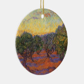 Vincent van Gogh - Olijfgaard, Oranje lucht Keramisch Ornament (Rechts)