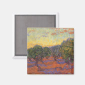 Vincent van Gogh - Olijfgaard, Oranje lucht Magneet (Voorkant / Achterkant)