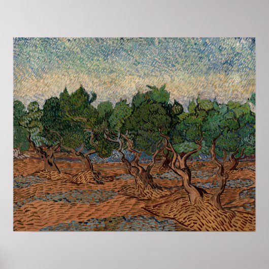Vincent van Gogh - Olijfgaard Poster (Voorkant)