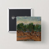 Vincent van Gogh - Olijfgaard Vierkante Button 5,1 Cm (Voorkant /achterkant)