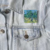 Vincent van Gogh - Olijfgaard Vierkante Button 5,1 Cm (In situ)