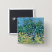 Vincent van Gogh - Olijfgaard Vierkante Button 5,1 Cm (Voorkant /achterkant)