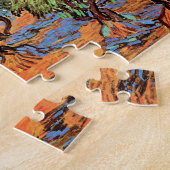 Vincent Van Gogh - Olijfgrove met Oranje Sky Legpuzzel (Zijkant)
